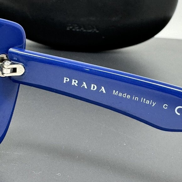 Prada Sunglasses SPR 03N Italy BF2-3M1 Size 57 [] 18 140 Blue Cat Eye - Picture 4 of 16
